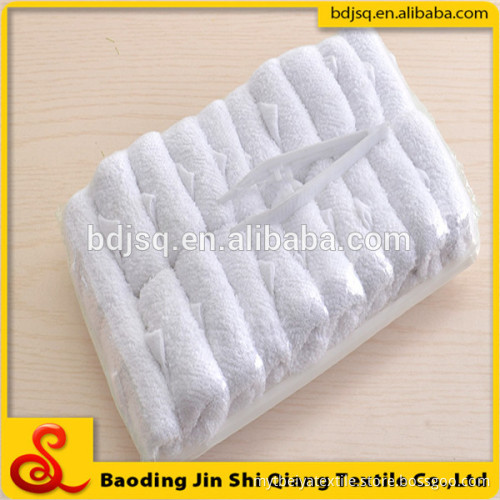 Flight towel,Pop selling small square passenger 100%cotton plain white air towel
